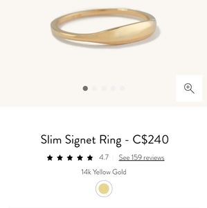 Mejuri Slim Signet Ring